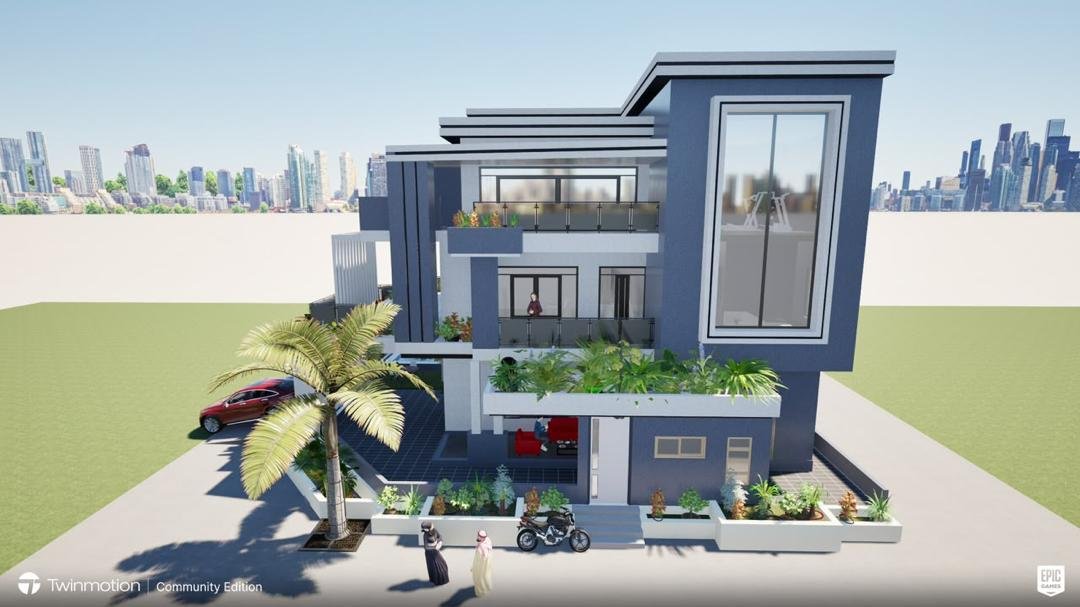 Visualisation 3D d’une villa contemporaine