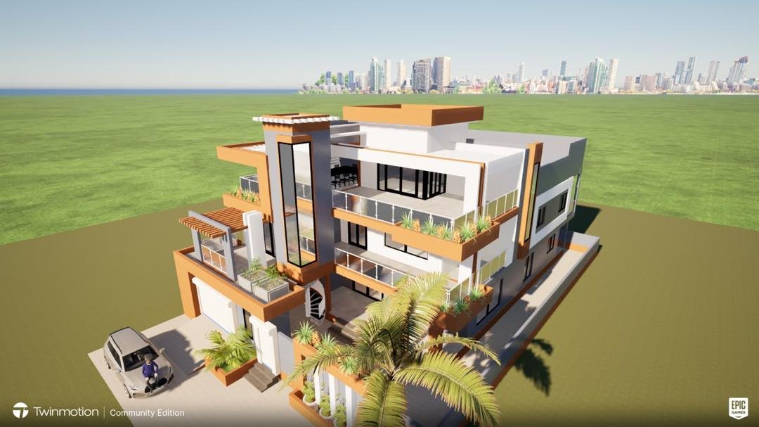 Visualisation 3D d’un immeuble résidentiel